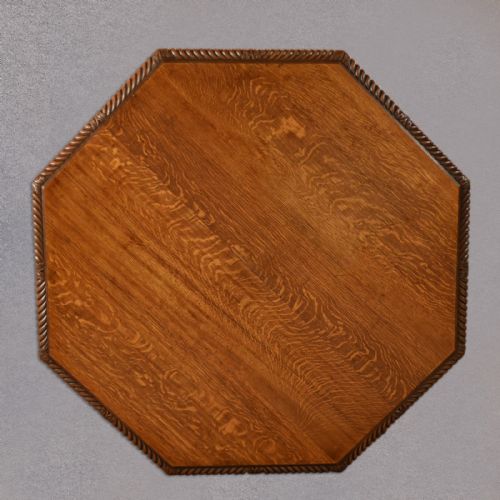 fig 1. Victorian Octagonal, Oak Dining Table, c.1850