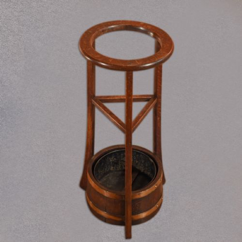 fig 2. Edwardian Oak Stick Stand, R.A. Lister & Co, c.1910