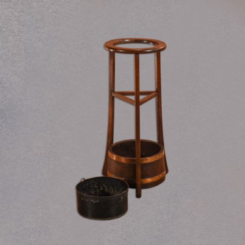 fig 3. Edwardian Oak Stick Stand, R.A. Lister & Co, c.1910