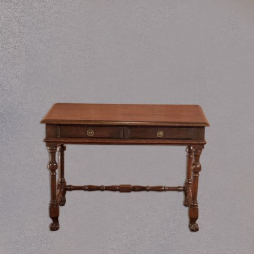 fig 1. Victorian Oak Writing Table, c.1870