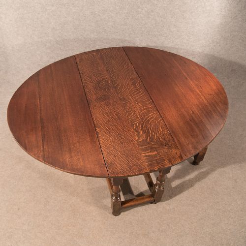 fig 2. Antique Oak Dining Kitchen Table Large Gate leg Folding Drop Leaf Georgian c1800