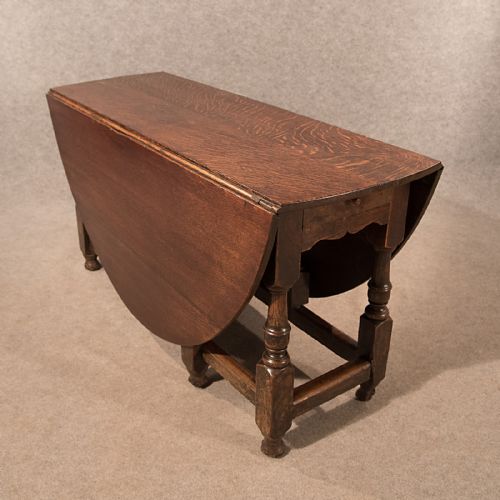 fig 3. Antique Oak Dining Kitchen Table Large Gate leg Folding Drop Leaf Georgian c1800