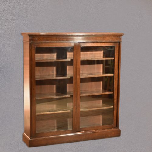 Edwardian Sliding Glazed Door Bookcase, C.1910