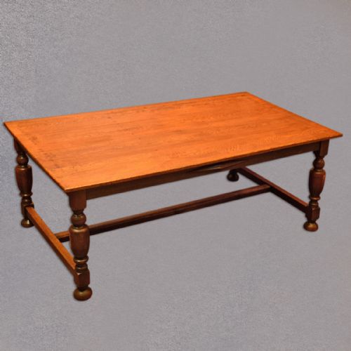 fig 2. Victorian Large Country Kitchen Oak Table, c.1900
