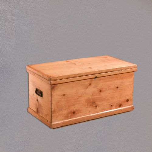 Victorian Pine Carriage Travel Trunk, C.1890