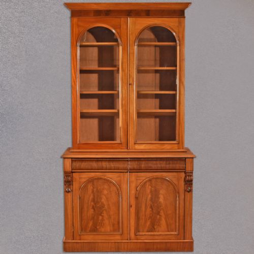Victorian Glazed Bookcase Cabinet, C.1840