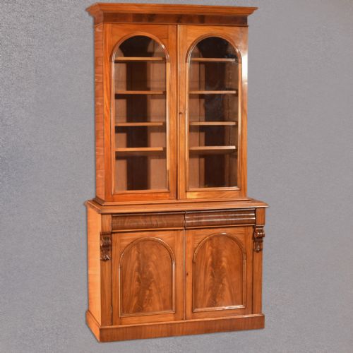 fig 1. Victorian Glazed Bookcase Cabinet, c.1840