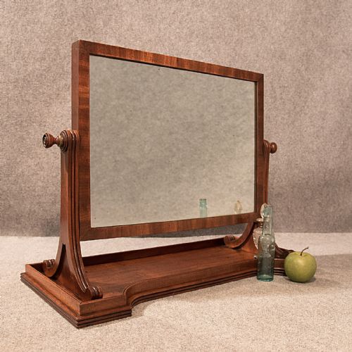 Antique Regency Bedroom Toilet Mirror 24" Dressing Ladies Vanity English C1830