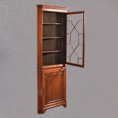 fig 1. Edwardian Tall Glazed Corner Cabinet, c.1910