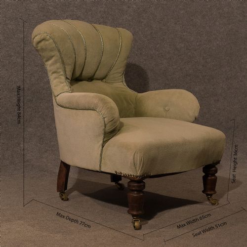 fig 1. Antique Quality Armchair Mahogany Salon Easy Chair Comfortable Victorian c1890
