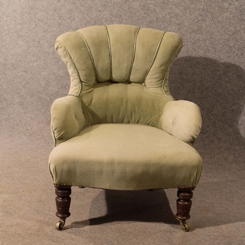 fig 2. Antique Quality Armchair Mahogany Salon Easy Chair Comfortable Victorian c1890