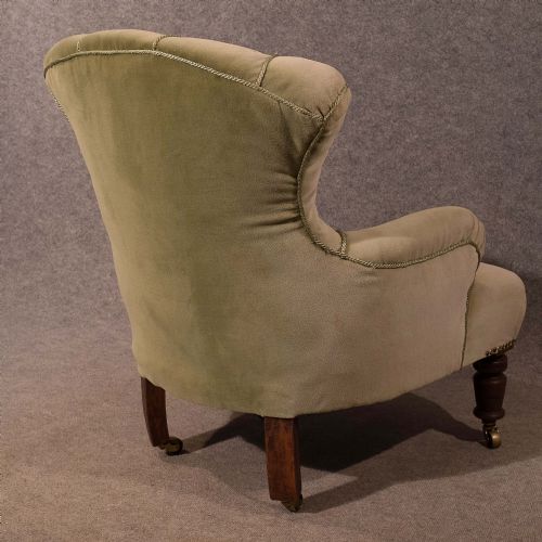 fig 3. Antique Quality Armchair Mahogany Salon Easy Chair Comfortable Victorian c1890