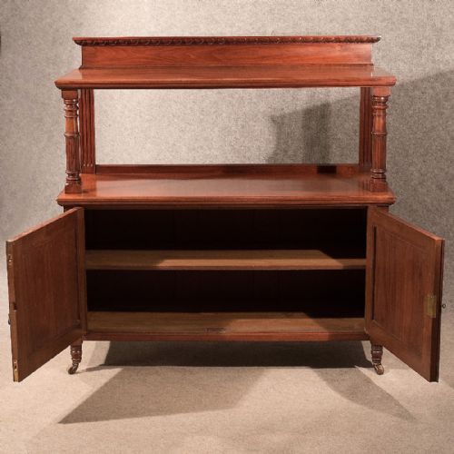 fig 3. Antique Cabinet Buffet Server Sideboard Quality Mahogany Victorian English c1870