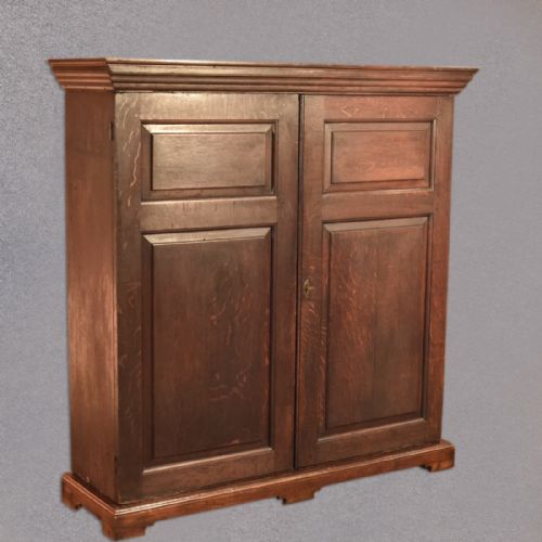 Late Georgian English Oak Cupboard, C.1800
