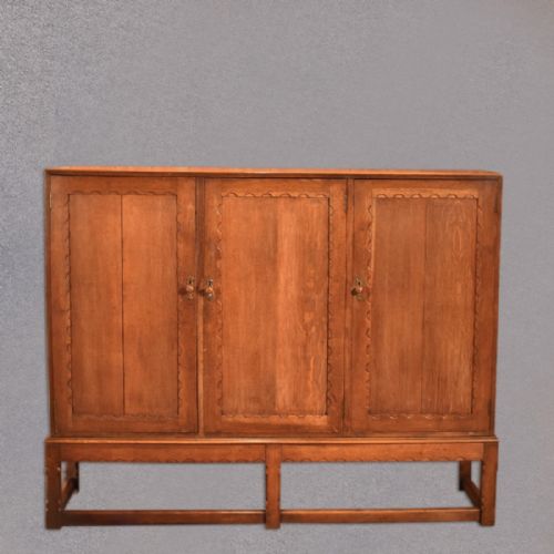 fig 1. Arts & Crafts Oak Larder Cabinet, c.1900
