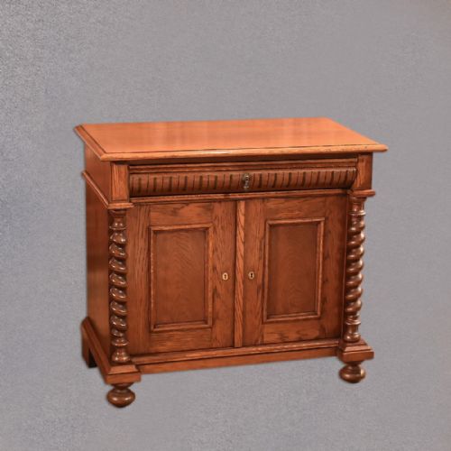fig 1. Antique French Oak Two Door Cabinet, c.1910