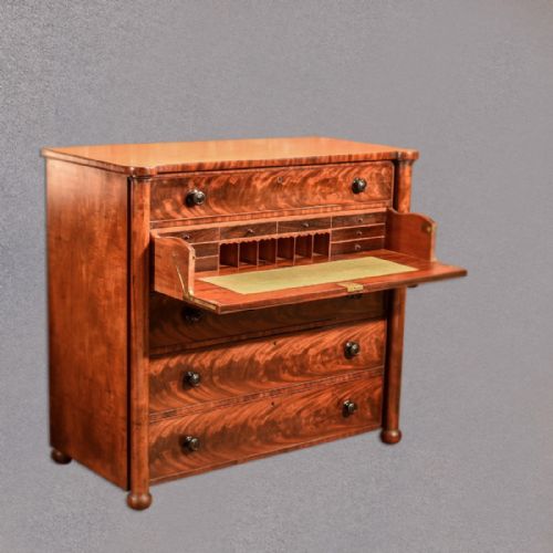 Victorian Secretaire Chest of Drawers, C.1850