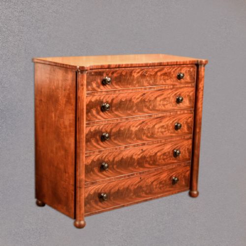 fig 3. Victorian Secretaire Chest of Drawers, c.1850