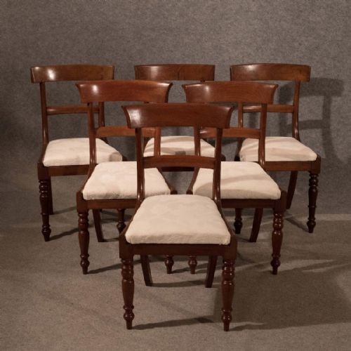 Antique Dining Chairs Set of 6 Quality Mahogany Regency English C1835