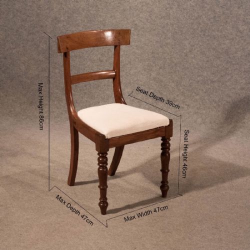fig 1. Antique Dining Chairs Set of 6 Quality Mahogany Regency English c1835