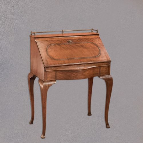 Antique Bureau De Dame, Mahogany Writing Desk, French Fall Front Cabinet C1900