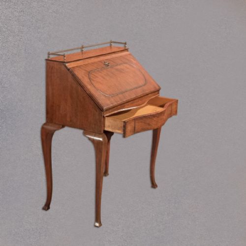 fig 2. Antique Bureau de Dame, Mahogany Writing Desk, French Fall Front Cabinet c1900