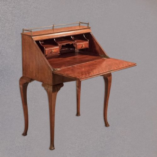 fig 3. Antique Bureau de Dame, Mahogany Writing Desk, French Fall Front Cabinet c1900