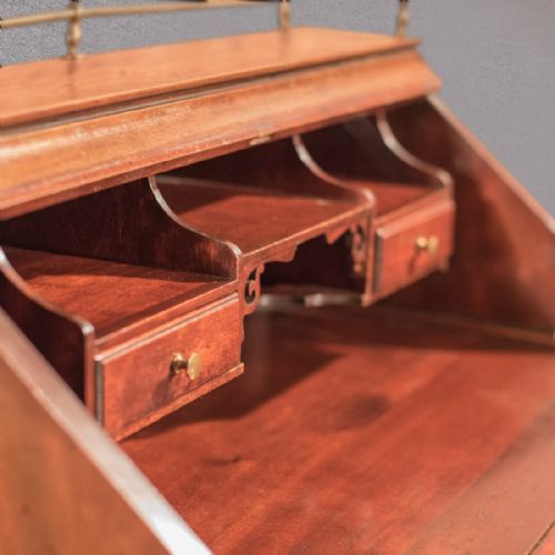 fig 4. Antique Bureau de Dame, Mahogany Writing Desk, French Fall Front Cabinet c1900