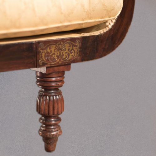 fig 3. Antique Regency Sofa, English Day Bed, Mahogany c.1830 3 or 4 Seater