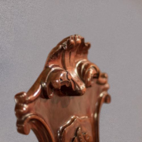 fig 3. Antique Solid Shield Back Hall Chair, Scottish Polished Walnut, Furniture c.1880