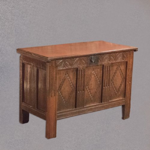 17th Century Oak Panelled Coffer