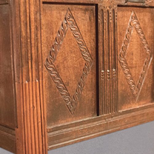 fig 3. 17th Century Oak Panelled Coffer
