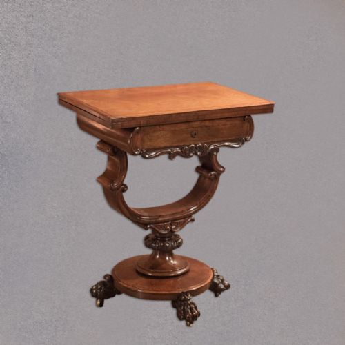 Victorian Fold Over Games Table, C.1860