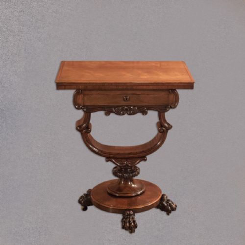 fig 1. Victorian Fold Over Games Table, c.1860
