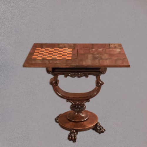 fig 2. Victorian Fold Over Games Table, c.1860