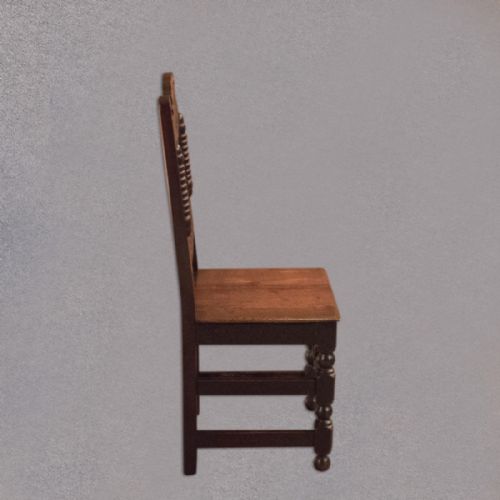 fig 2. Victorian Pair of Oak Hall Chairs, c.1880