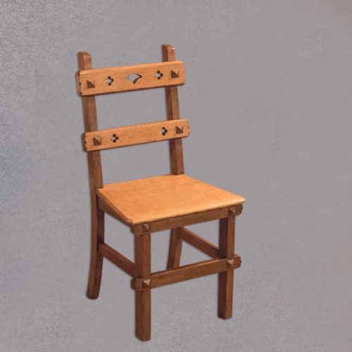 Arts & Crafts English Oak Chair, C.1900