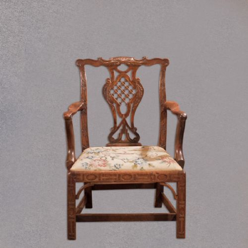 fig 1. George III Open Armchair, in the manner of Robert Manwaring