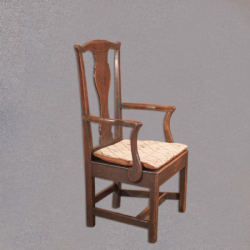 fig 1. Late Georgian Oak Open Armchair, c.1800