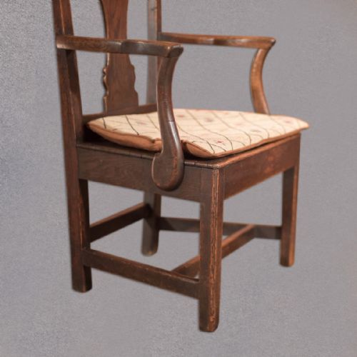 fig 2. Late Georgian Oak Open Armchair, c.1800