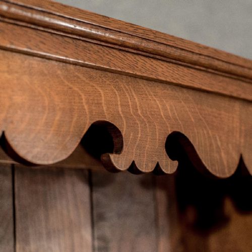 fig 3. Antique Oak Kitchen Dresser Display Cabinet Cupboard English Top Quality c1900
