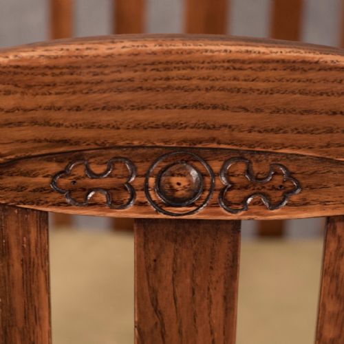 fig 3. Antique Dining or Kitchen Chairs x 4 Comfy Upholstered Seats Edwardian Oak c1910