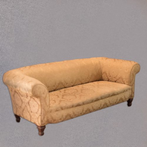 fig 1. Victorian Sofa, Chesterfield in Golden Fabric c.1890