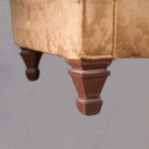 fig 3. Victorian Sofa, Chesterfield in Golden Fabric c.1890