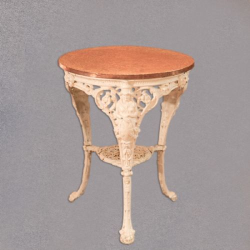 fig 1. Victorian Cast Iron & Copper Tavern Garden Table