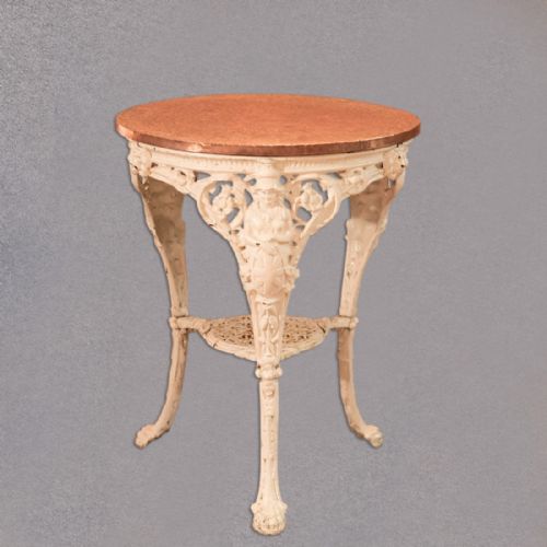 fig 2. Victorian Cast Iron & Copper Tavern Garden Table