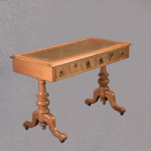 Victorian Ash Writing Table, C.1870