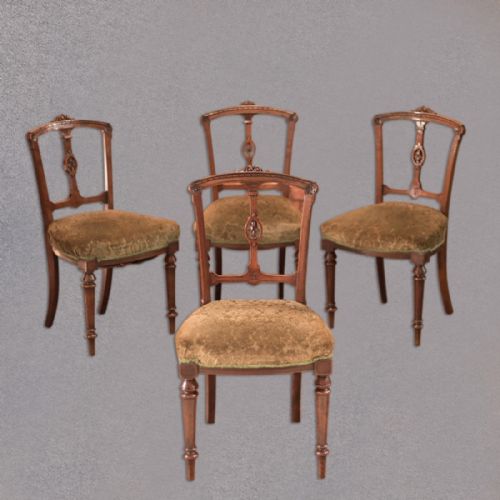 fig 1. Aesthetic Period Set of Four Dining Chairs, c.1890