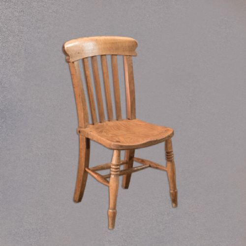 Victorian Elm Station Chair, C.1850