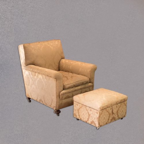 fig 1. Edwardian Armchair & Footstool, c.1910